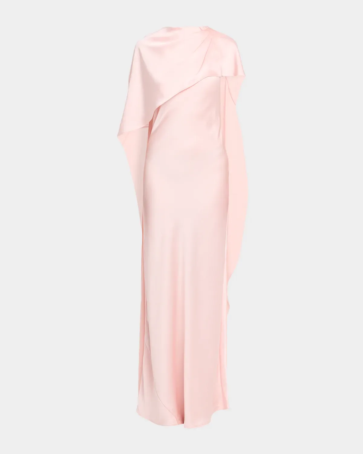 Izel Satin Cape Dress