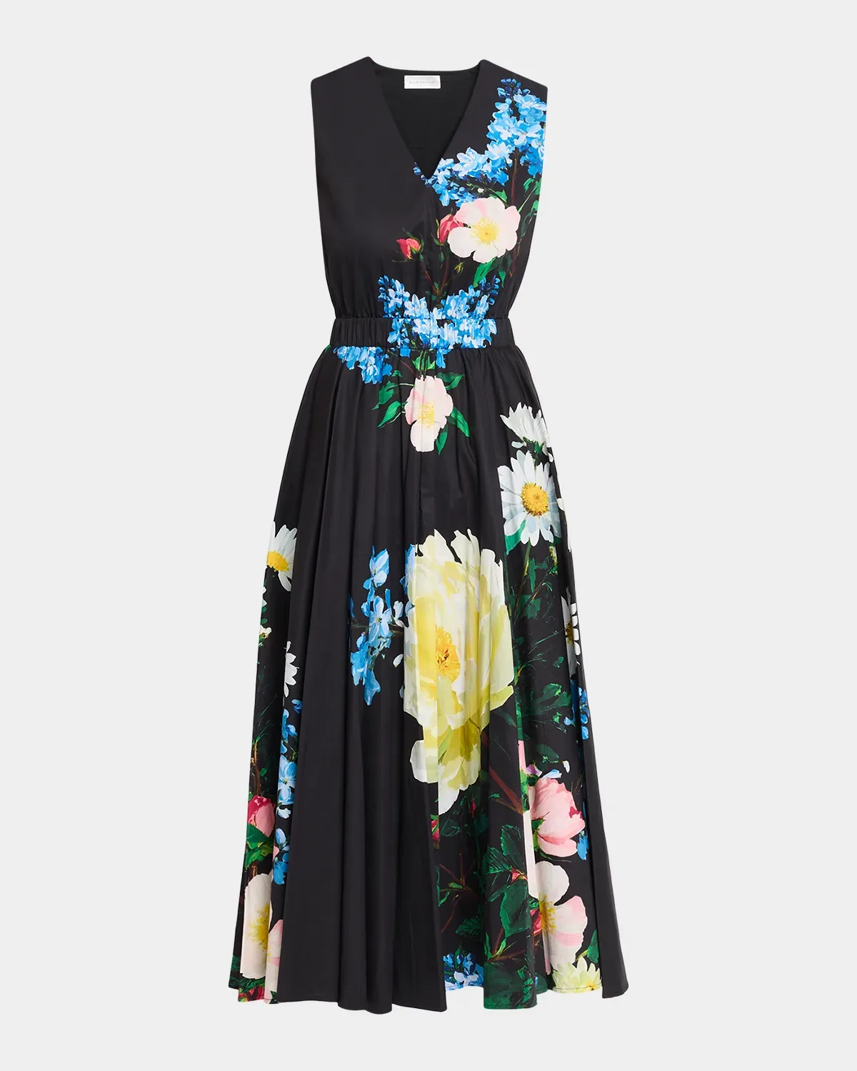 July the Athena Floral Pleated Midi Dress