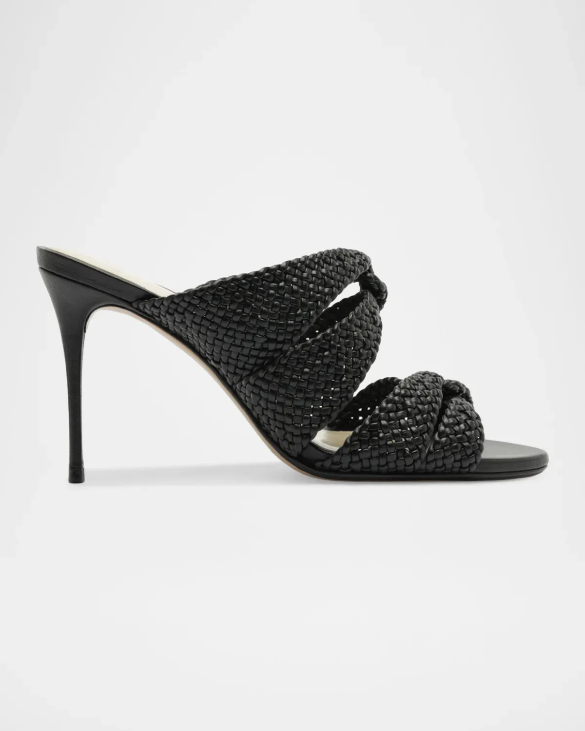 85m Sabrina Woven Leather Mules