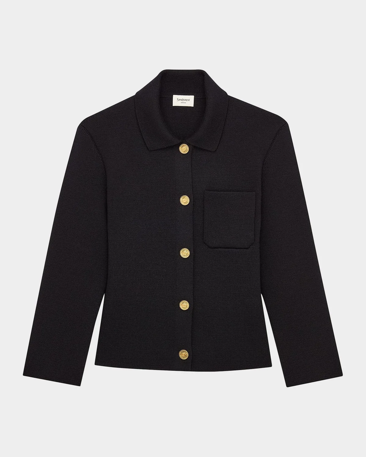 Wool Polo Cardigan