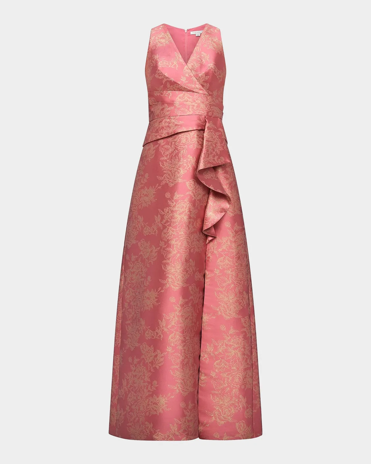 Rhianna Metallic Jacquard A-Line Gown