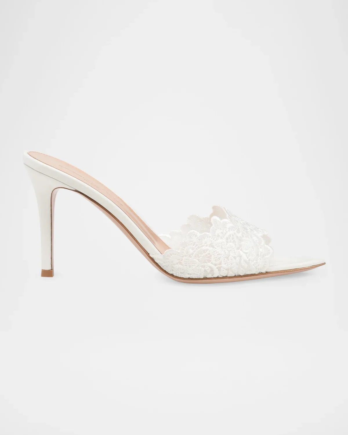 85mm Yvonne Embroidered Mesh Mules