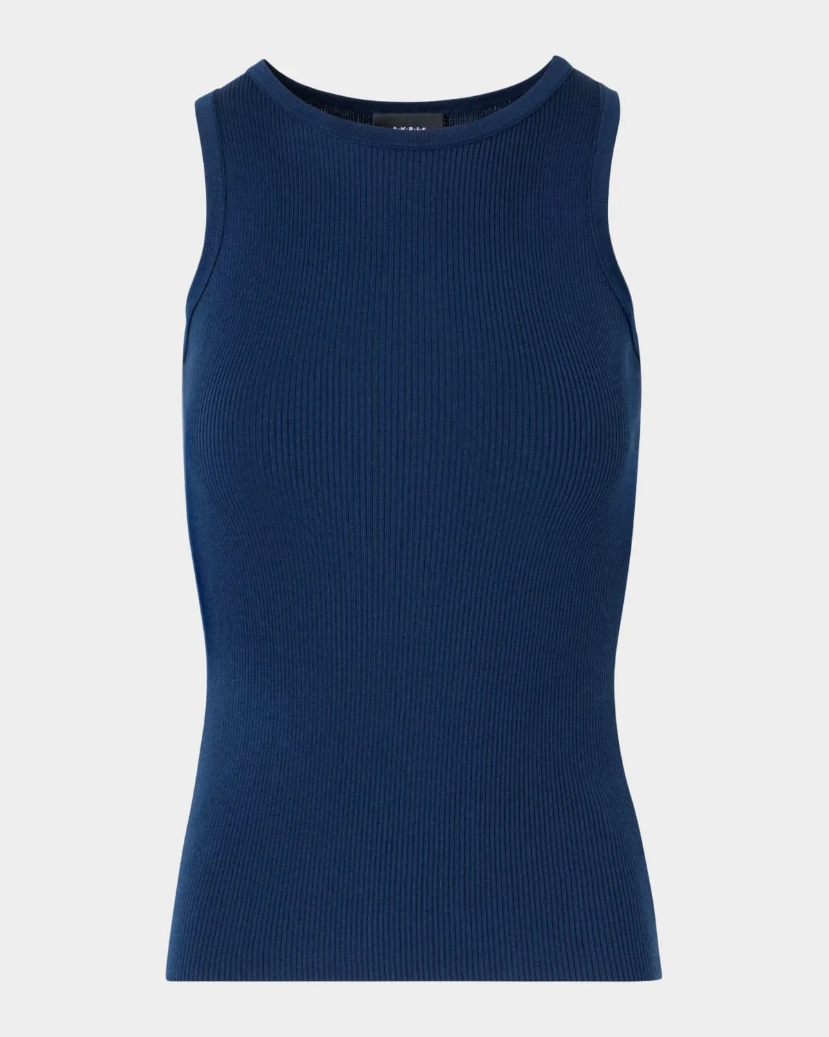 Silk-Cotton Sleeveless Rib-Knit Top