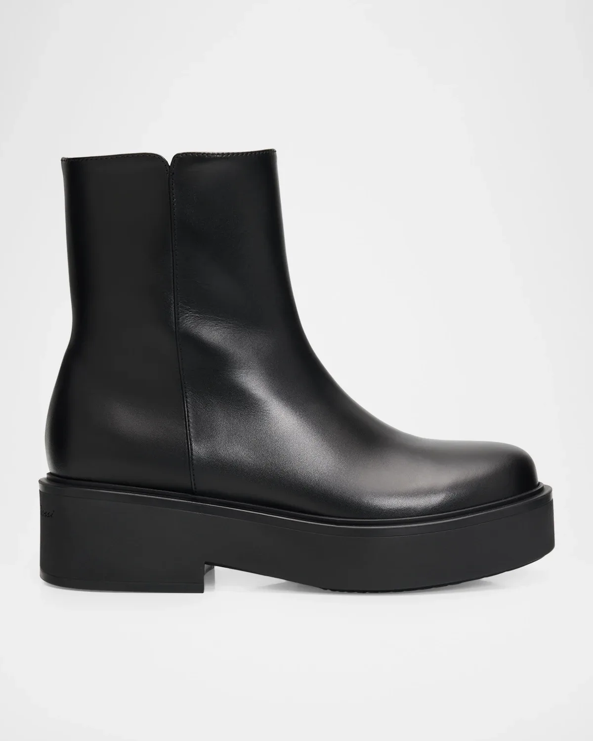 Hiro Leather Platform Booties