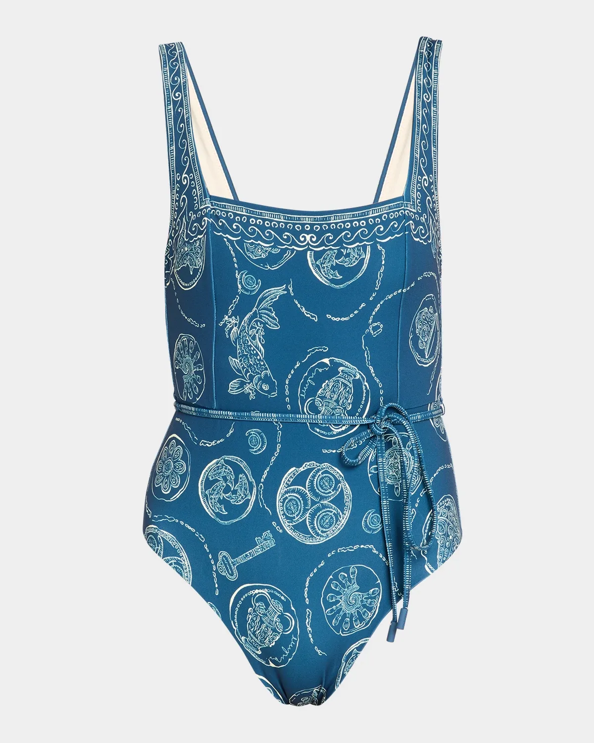 Lucky Square-Neck One-Piece Swimsuit
