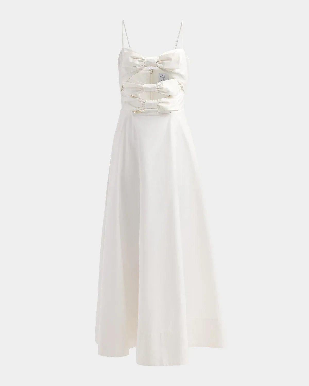 Ariaelle Cotton-Blend Bow Midi Dress