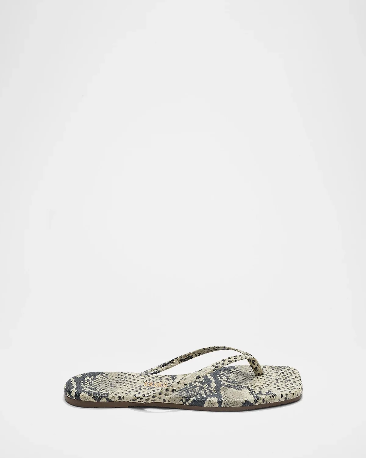 Lily Snakeskin-Effect Vegan Leather Flip-Flops