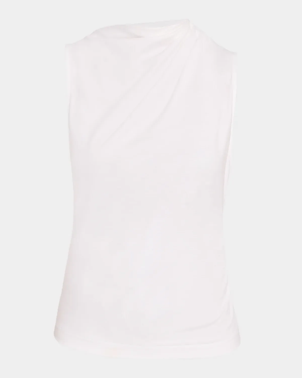 Sleeveless Draped Pima Cotton Top