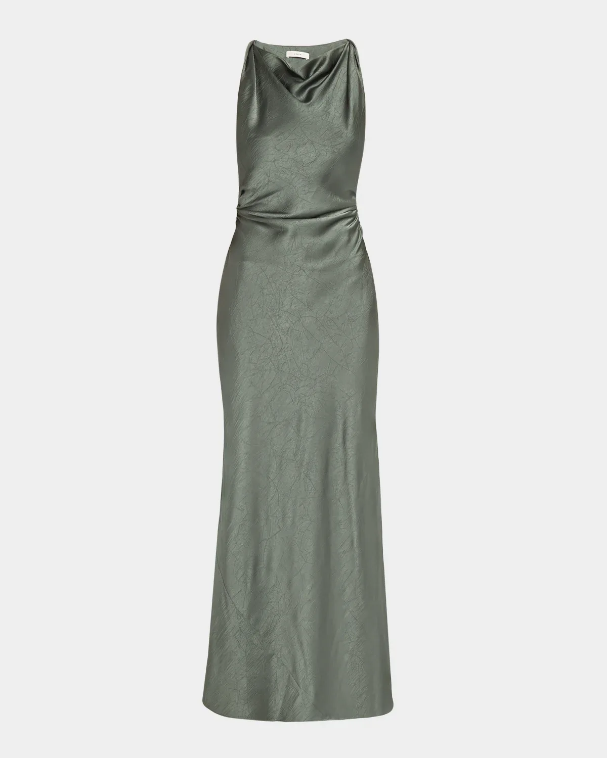Twist Satin Maxi Dress