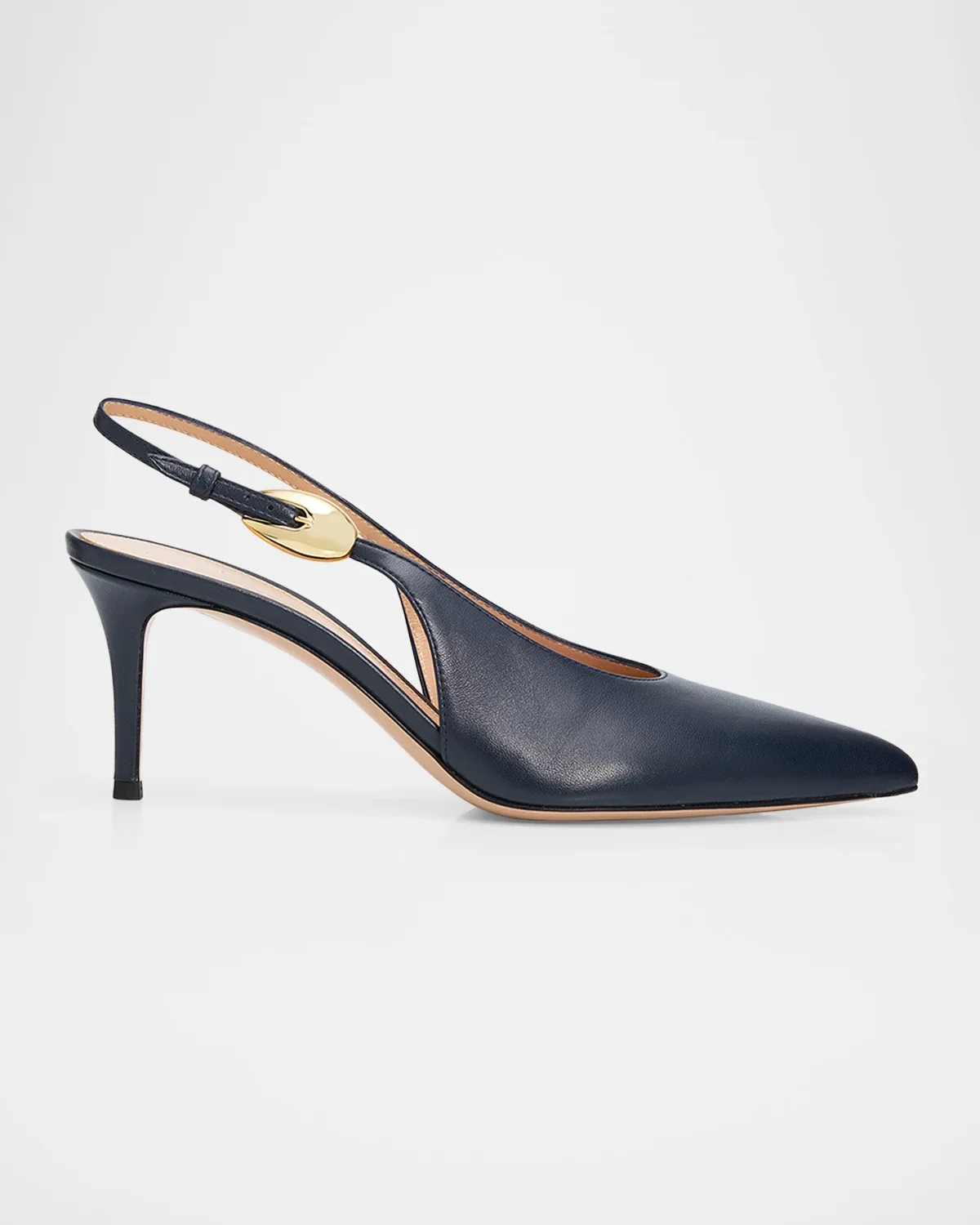 70mm Nappa Leather Slingback Pumps