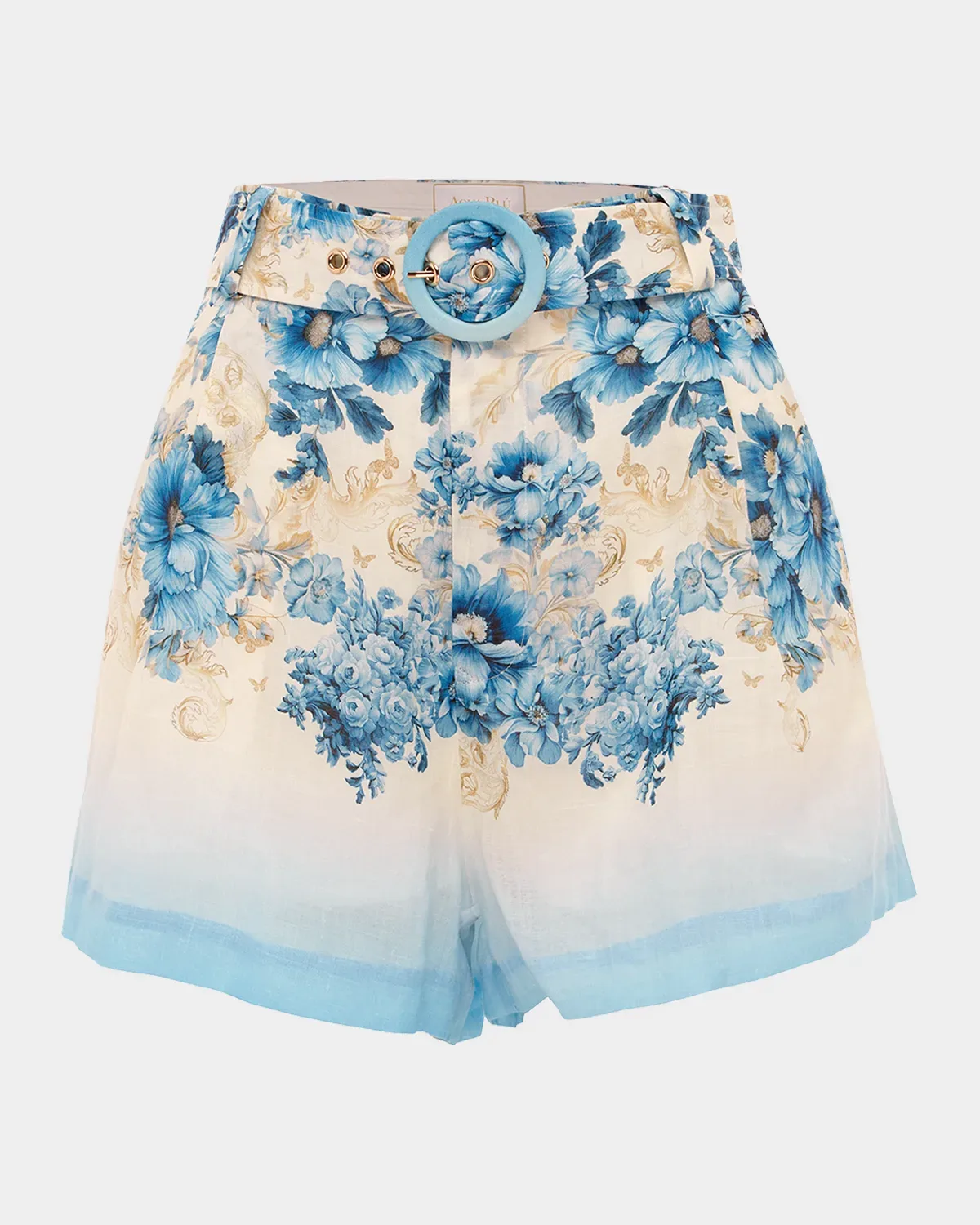 Portia Floral Linen-Blend Shorts