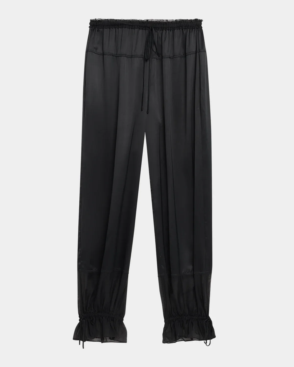 Camile Silk Drawstring Pants