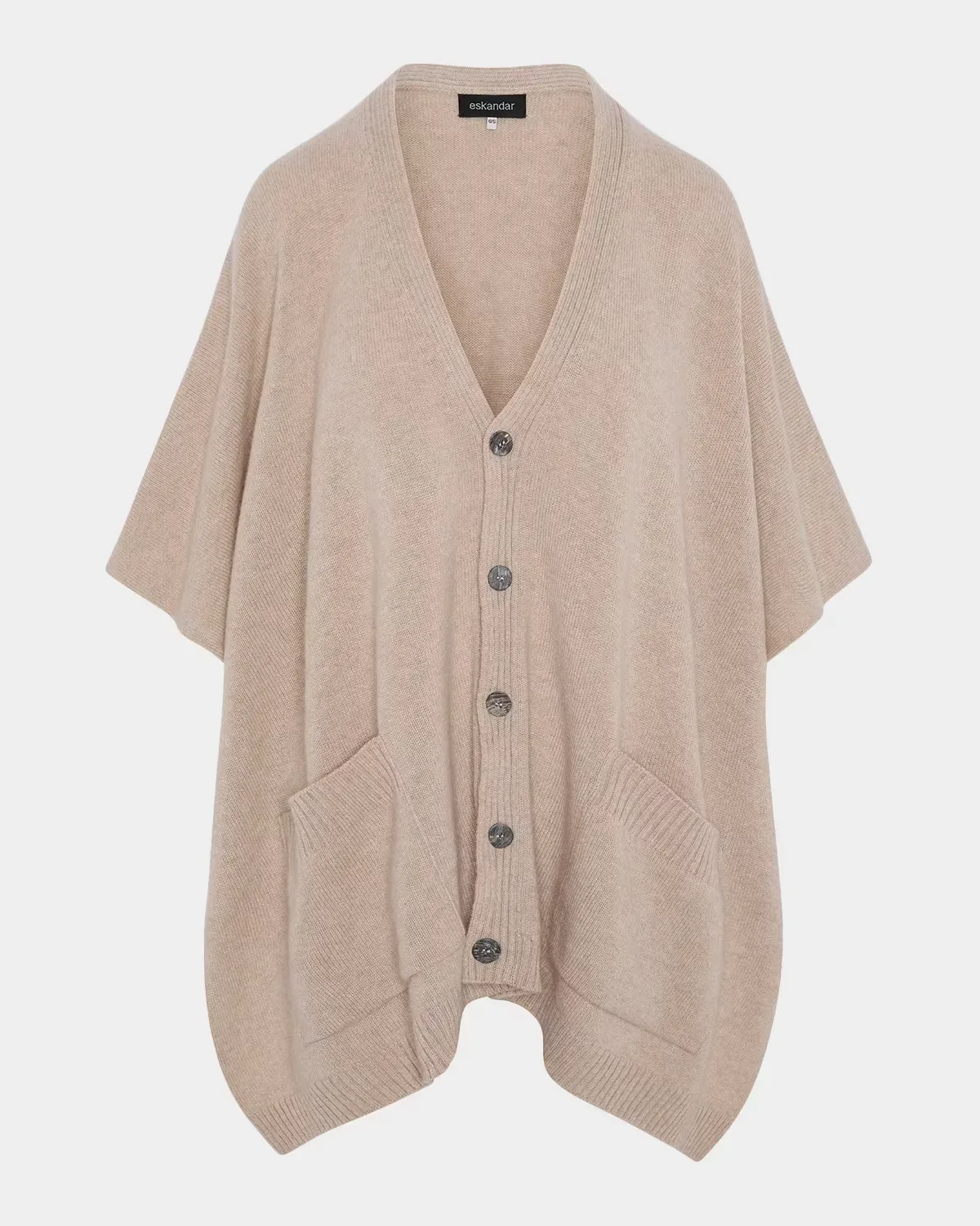 Side-Slit Cashmere Cardigan