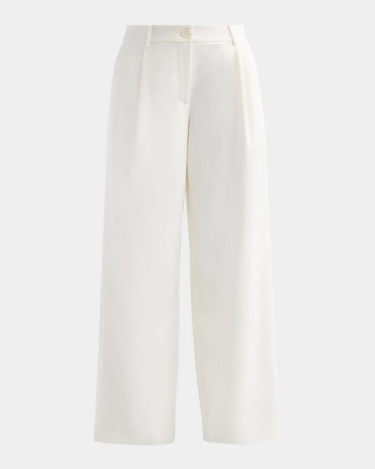 Solara Pleated-Front Wide-Leg Trousers