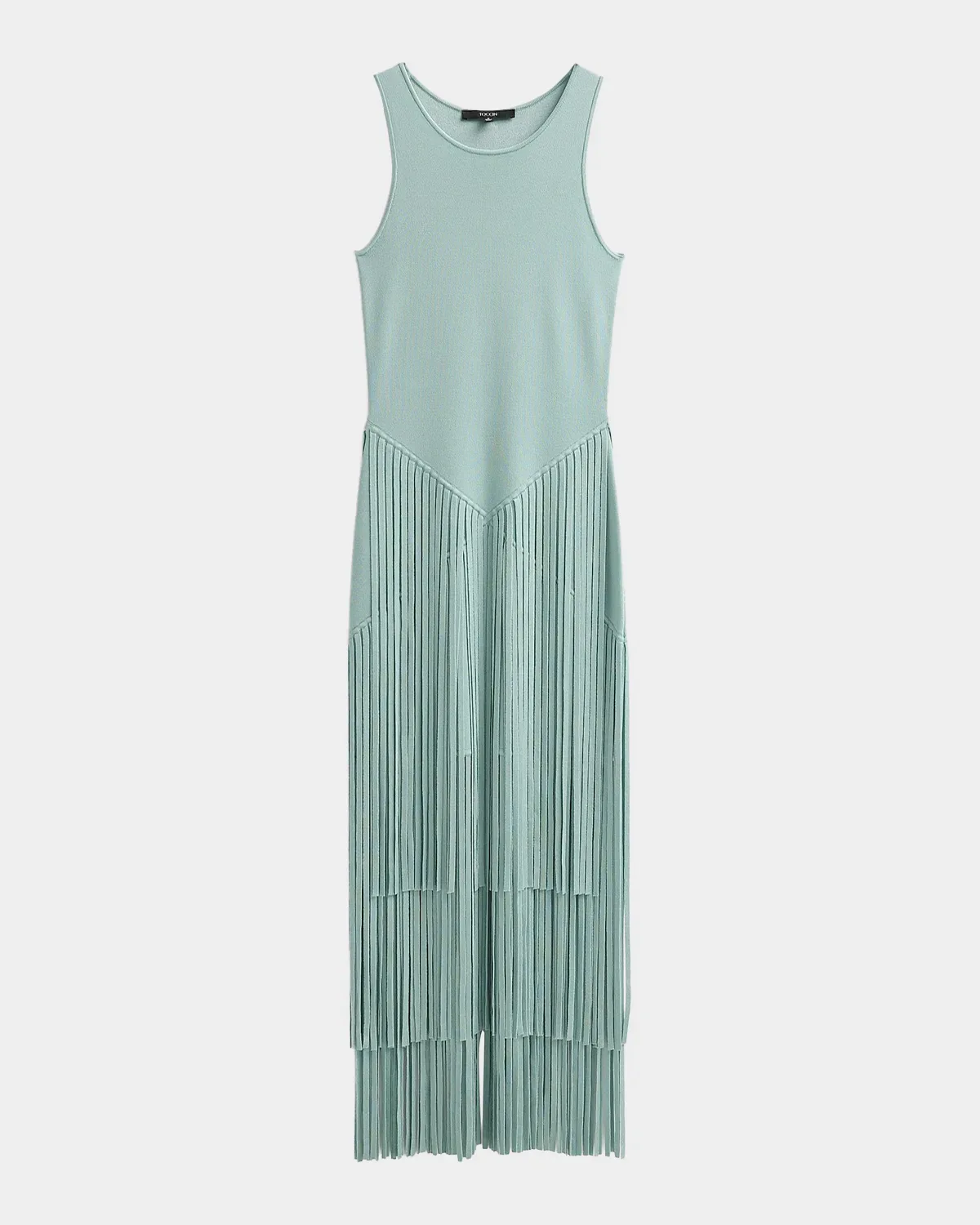 Jora Fringed Racerback Maxi Dress by Toccin