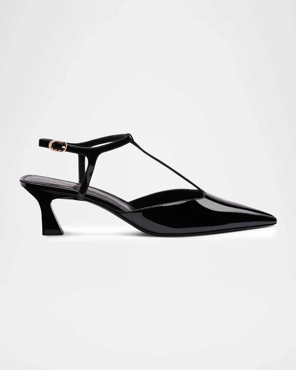 50mm Vinnie Patent Leather T-Strap Pumps