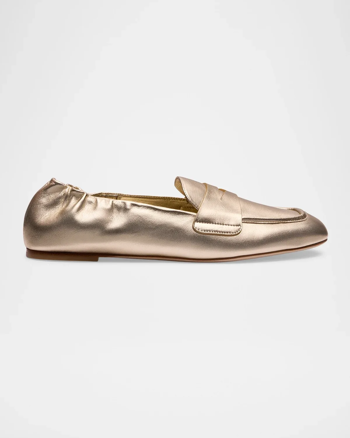 Bryant Metallic Leather Penny Loafers