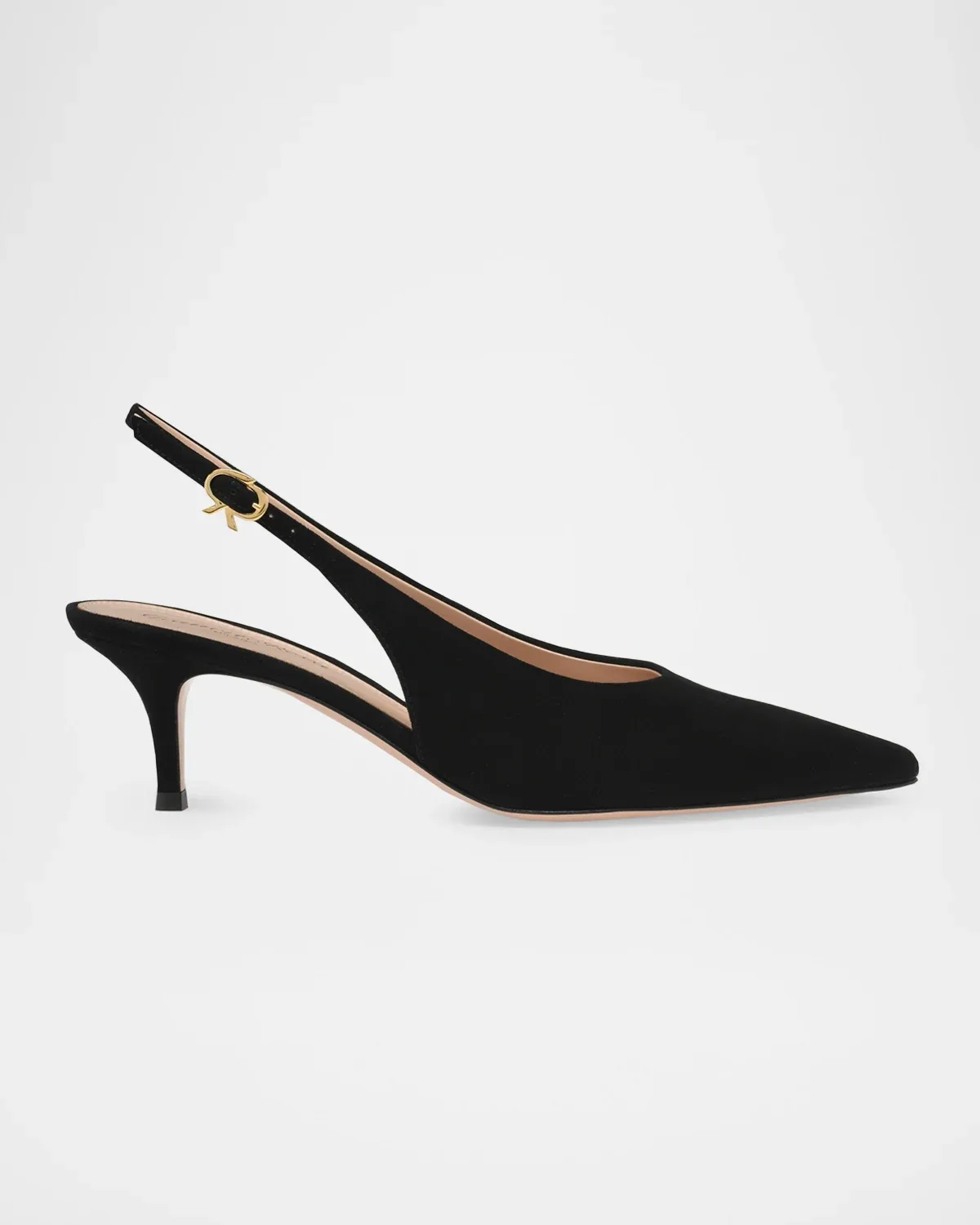 55mm Robbie Suede Slingback Pumps