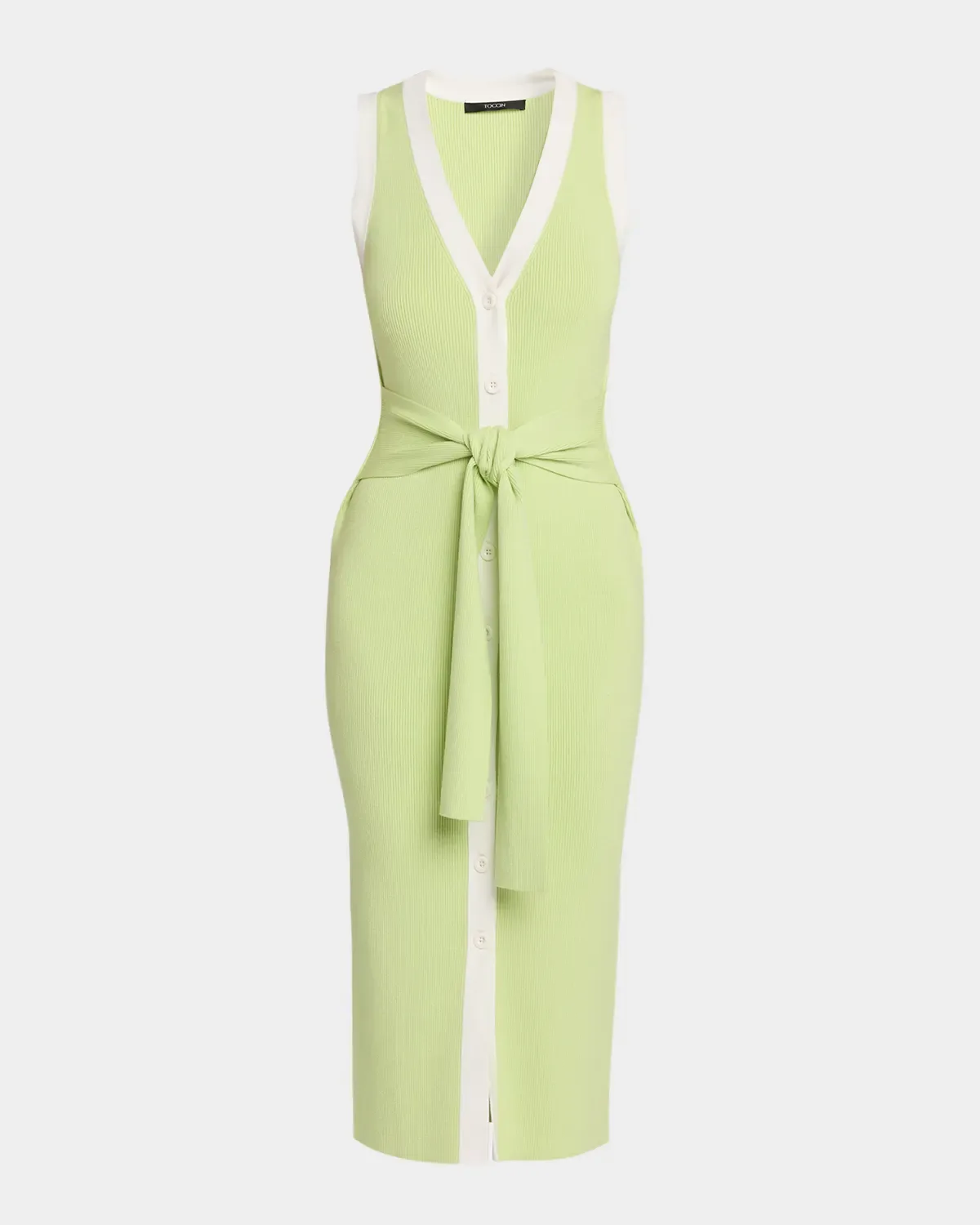 Victoria Tie-Front Midi Dress