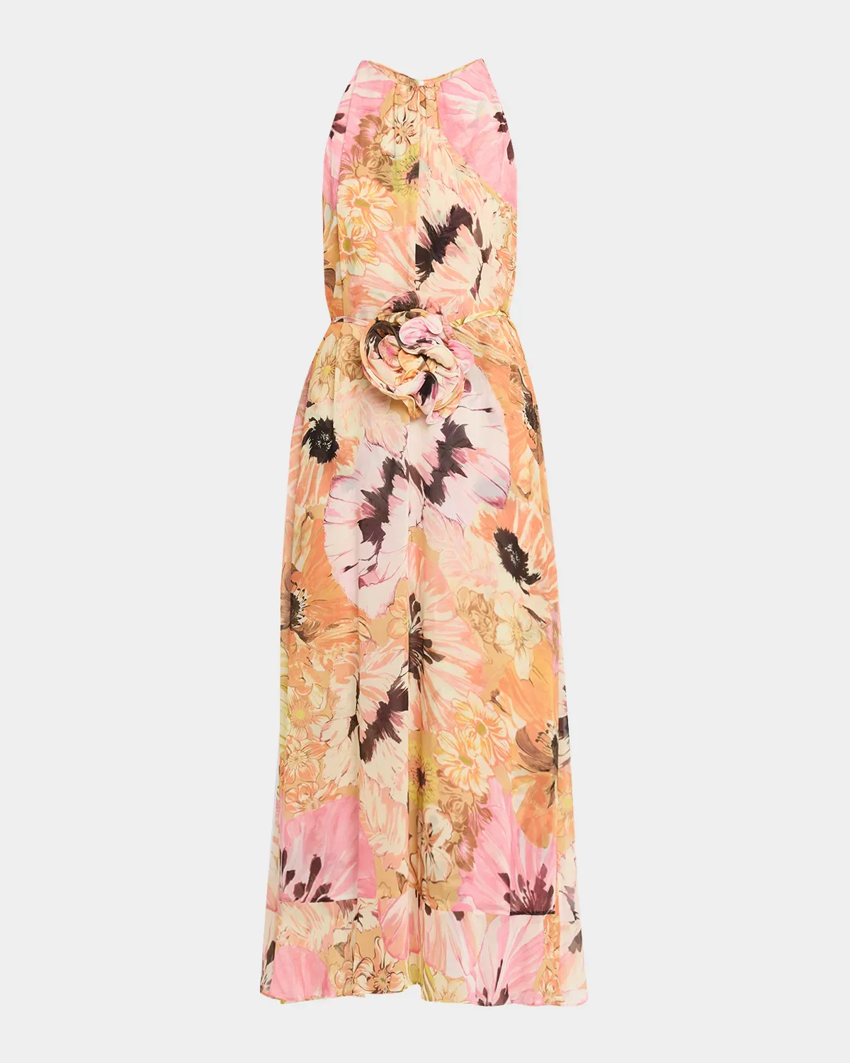 Floral Dream Sleeveless Georgette Midi Dress