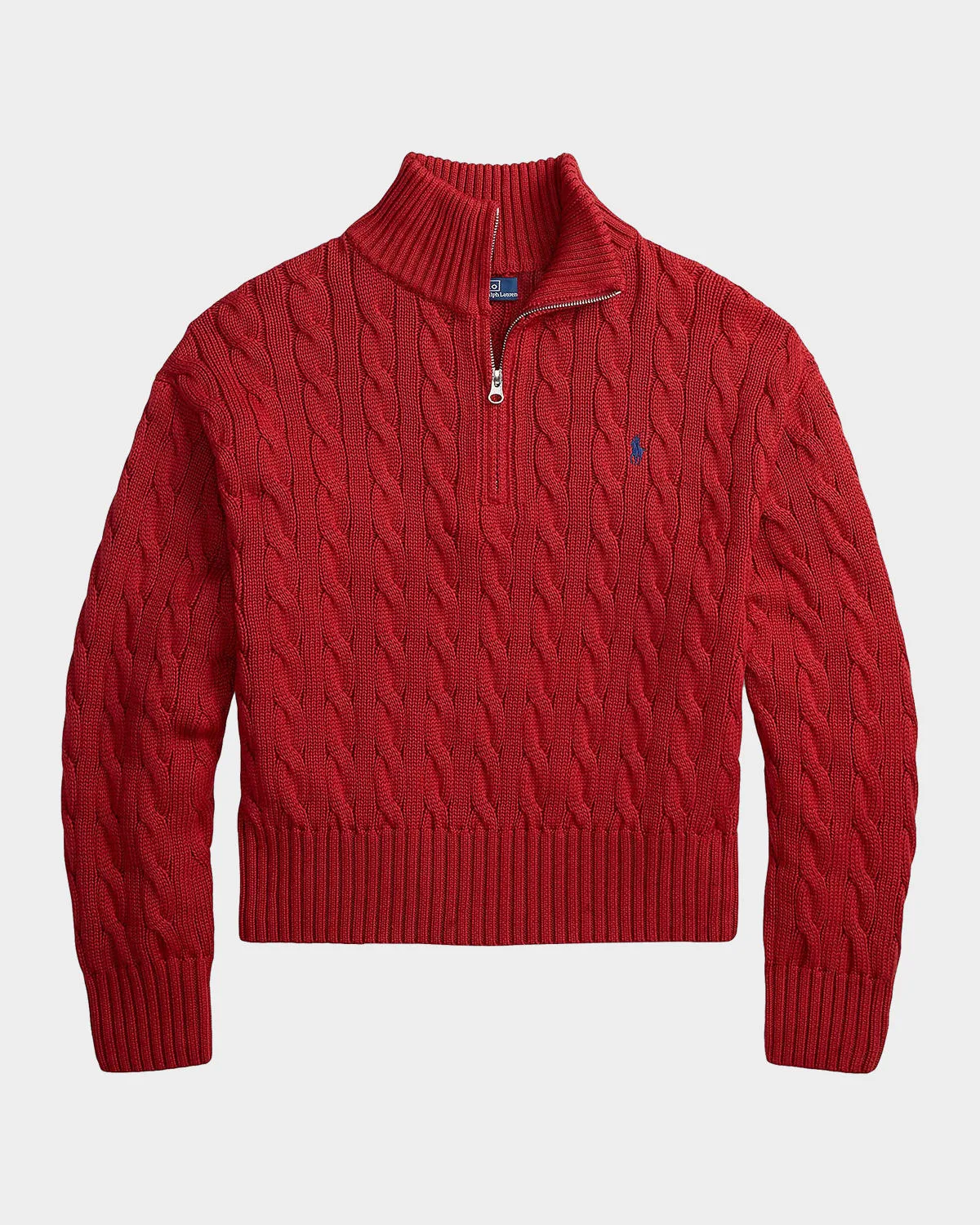 Cable-Knit Quarter-Zip Sweater
