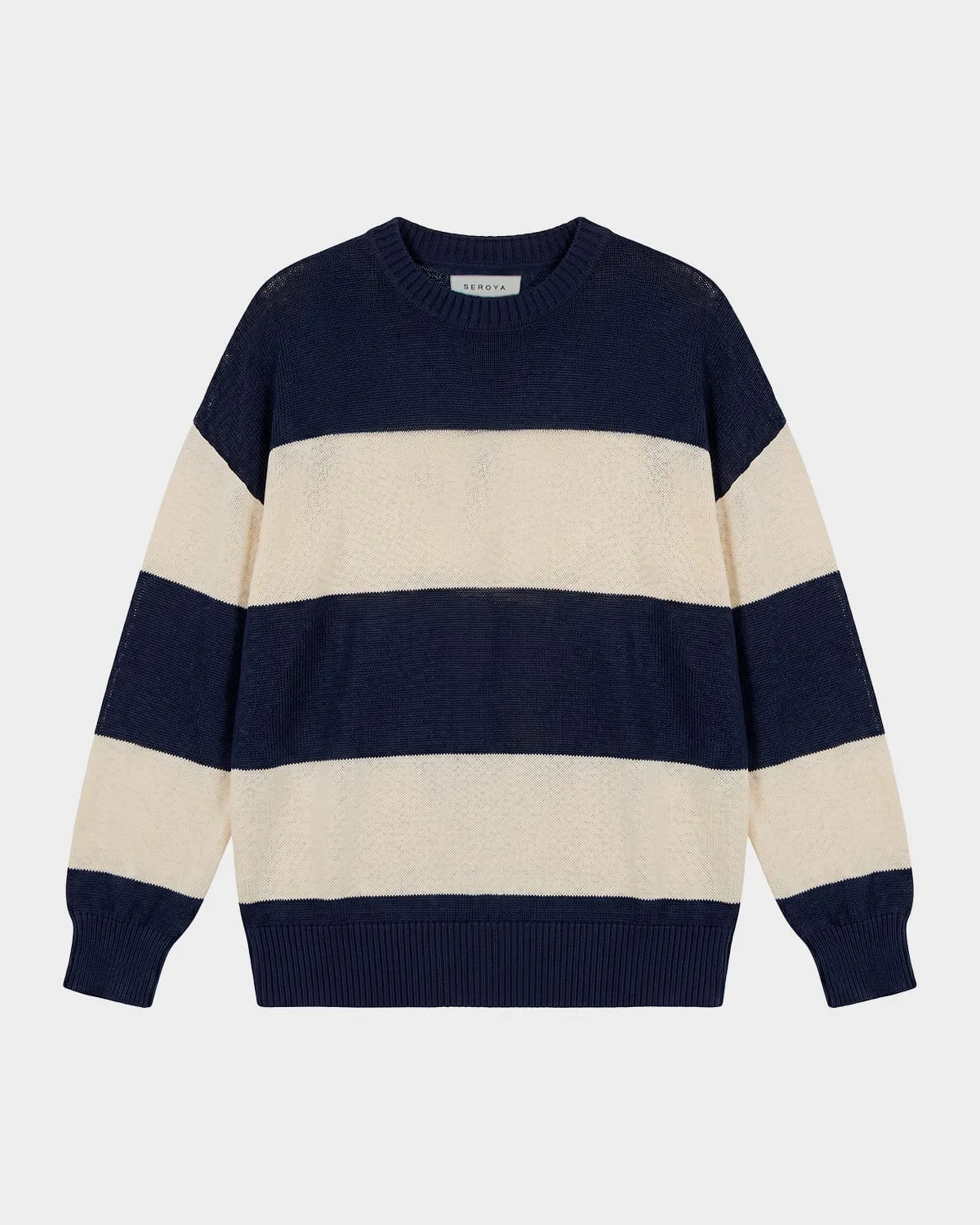 Cassian Striped Linen-Blend Sweater