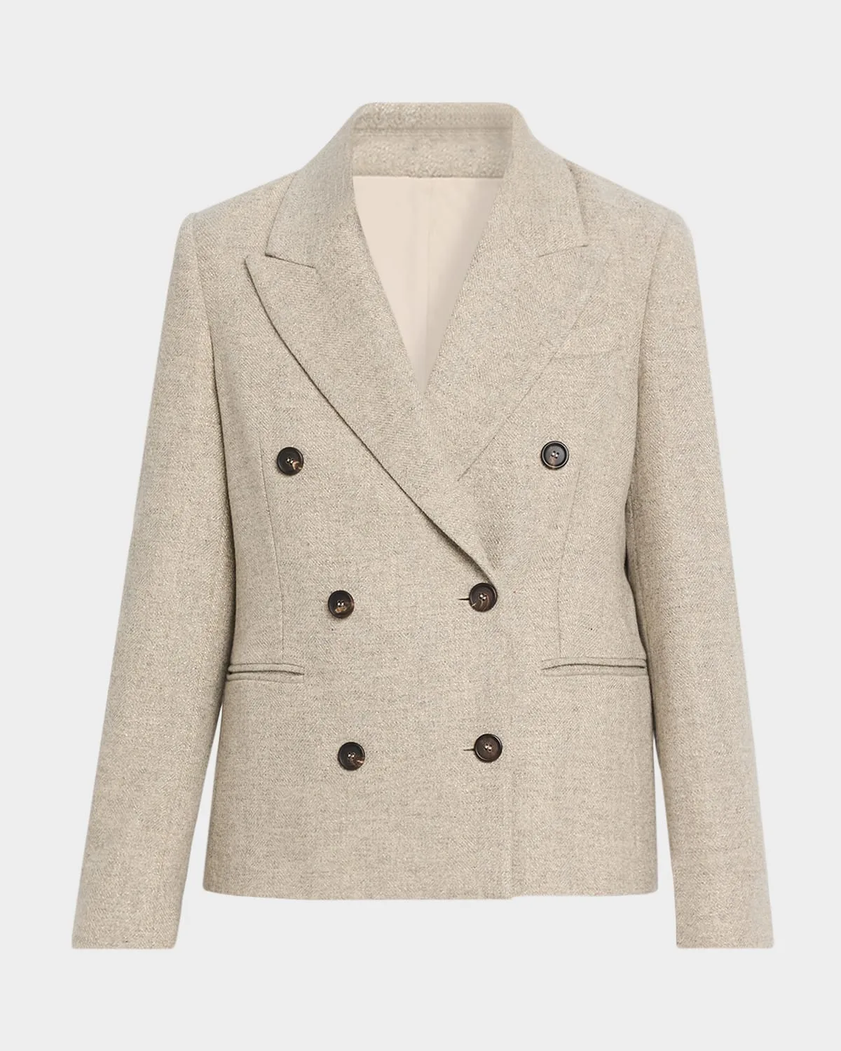Sparkling Wool-Blend Double-Breasted Sport Coat