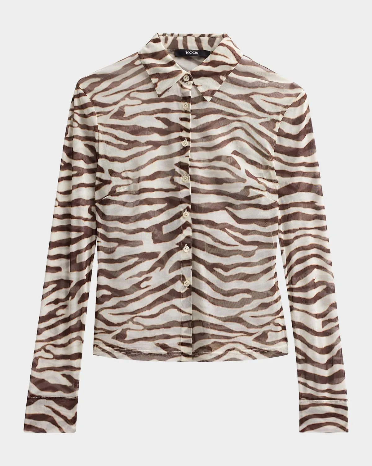 Lennon Printed Semi-Sheer Top