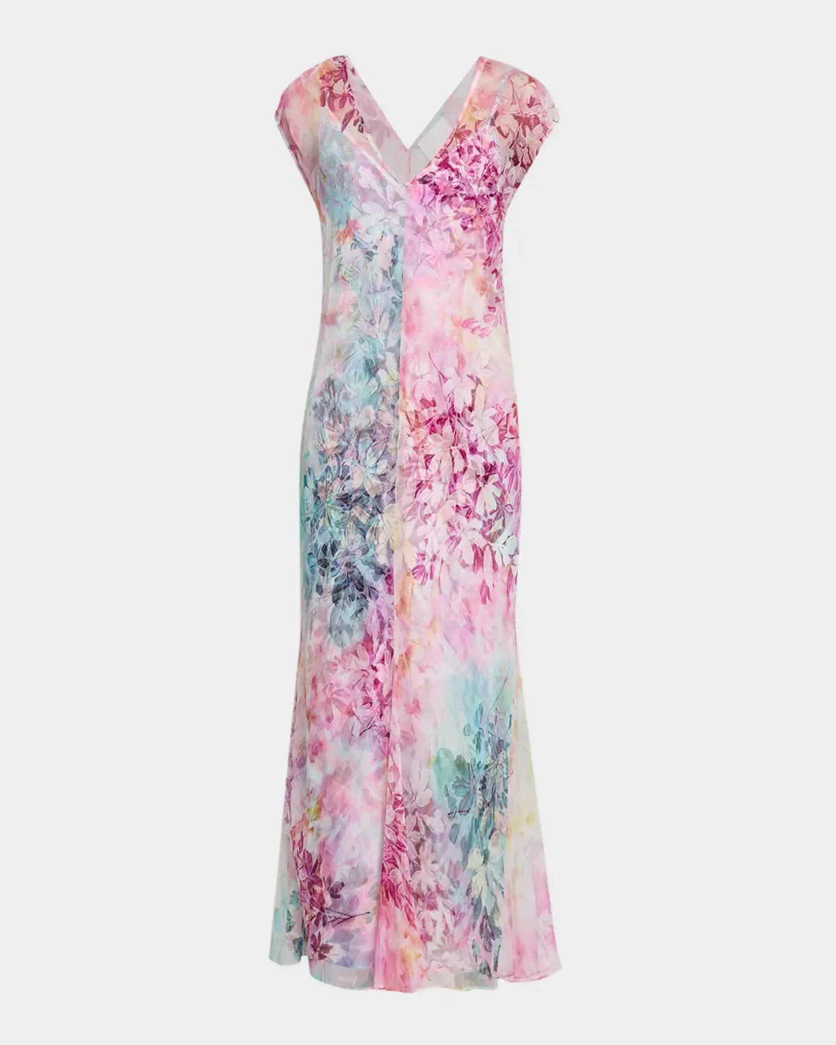 Georgia June Floral-Print Silk Maxi Dress