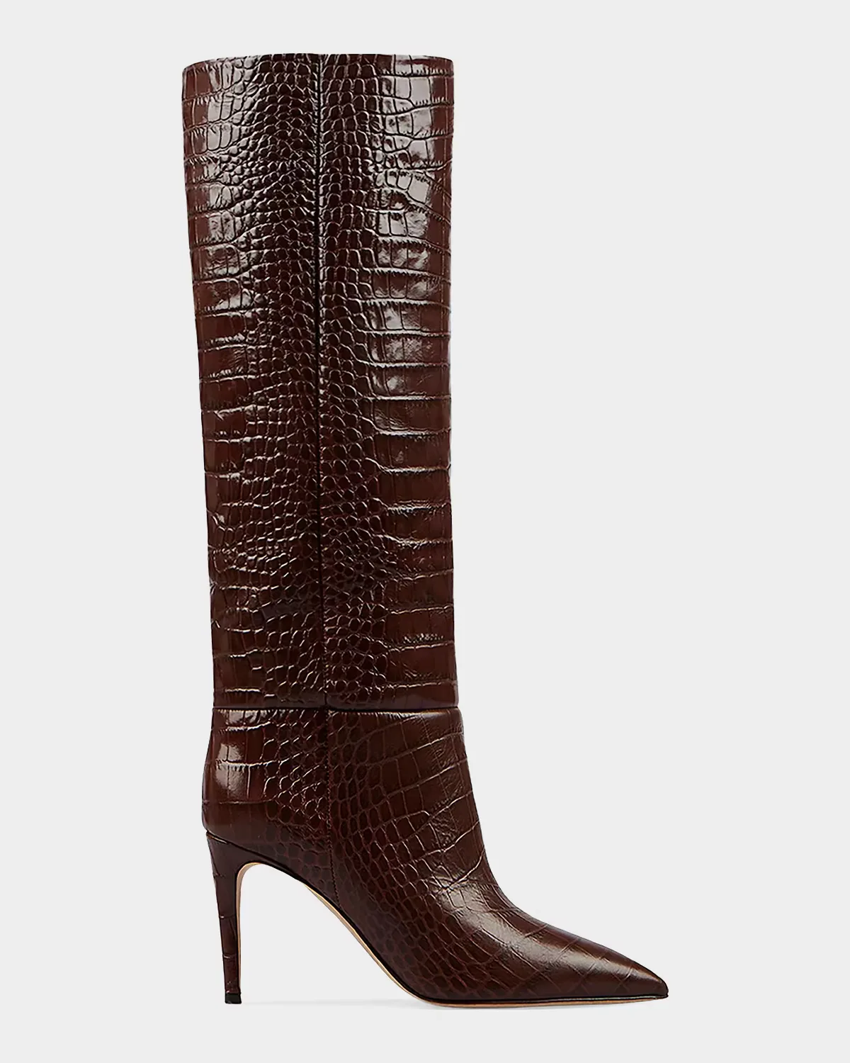 85MM Croc-Embossed Boots