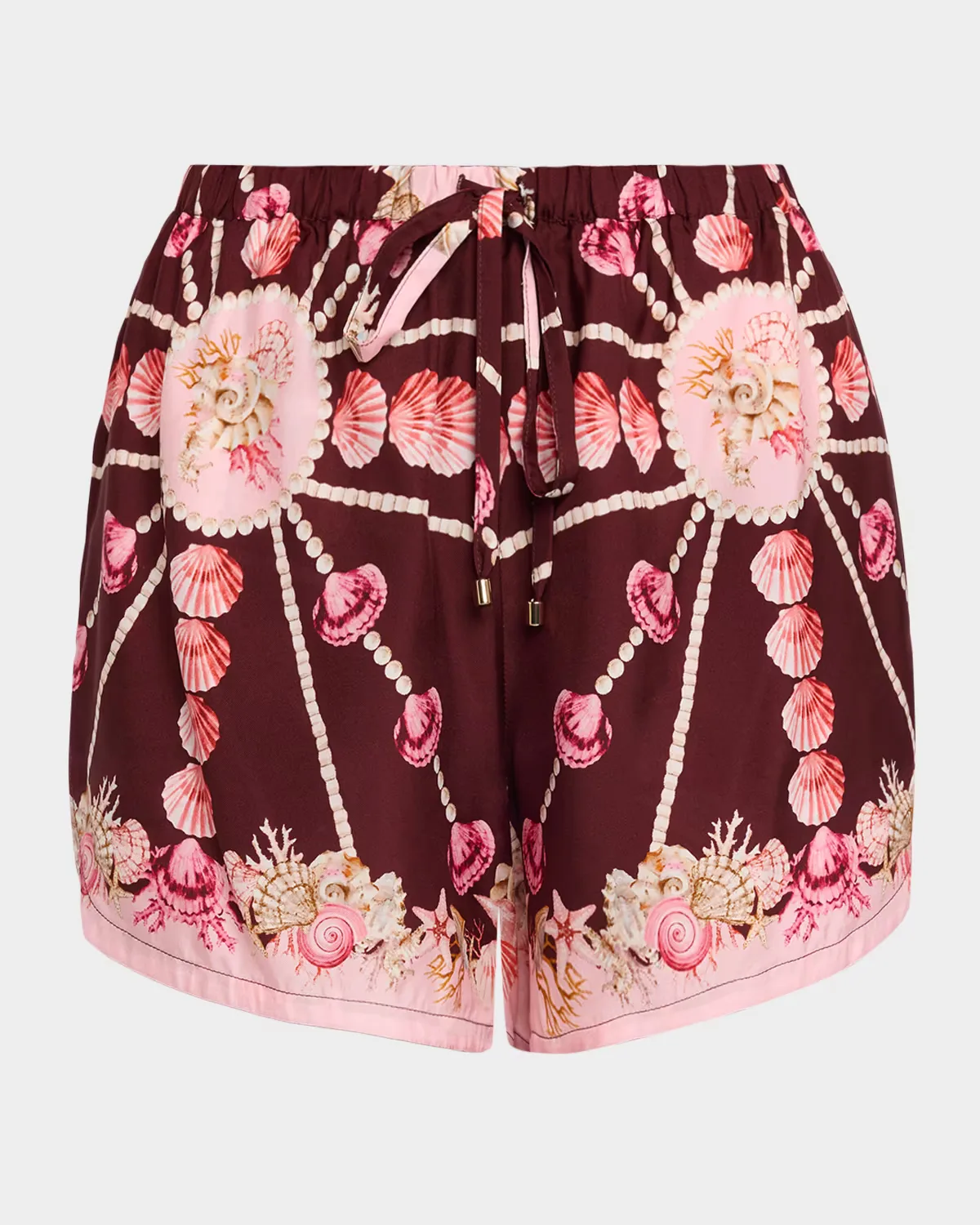 Girona Seashell Silk Drawstring Shorts