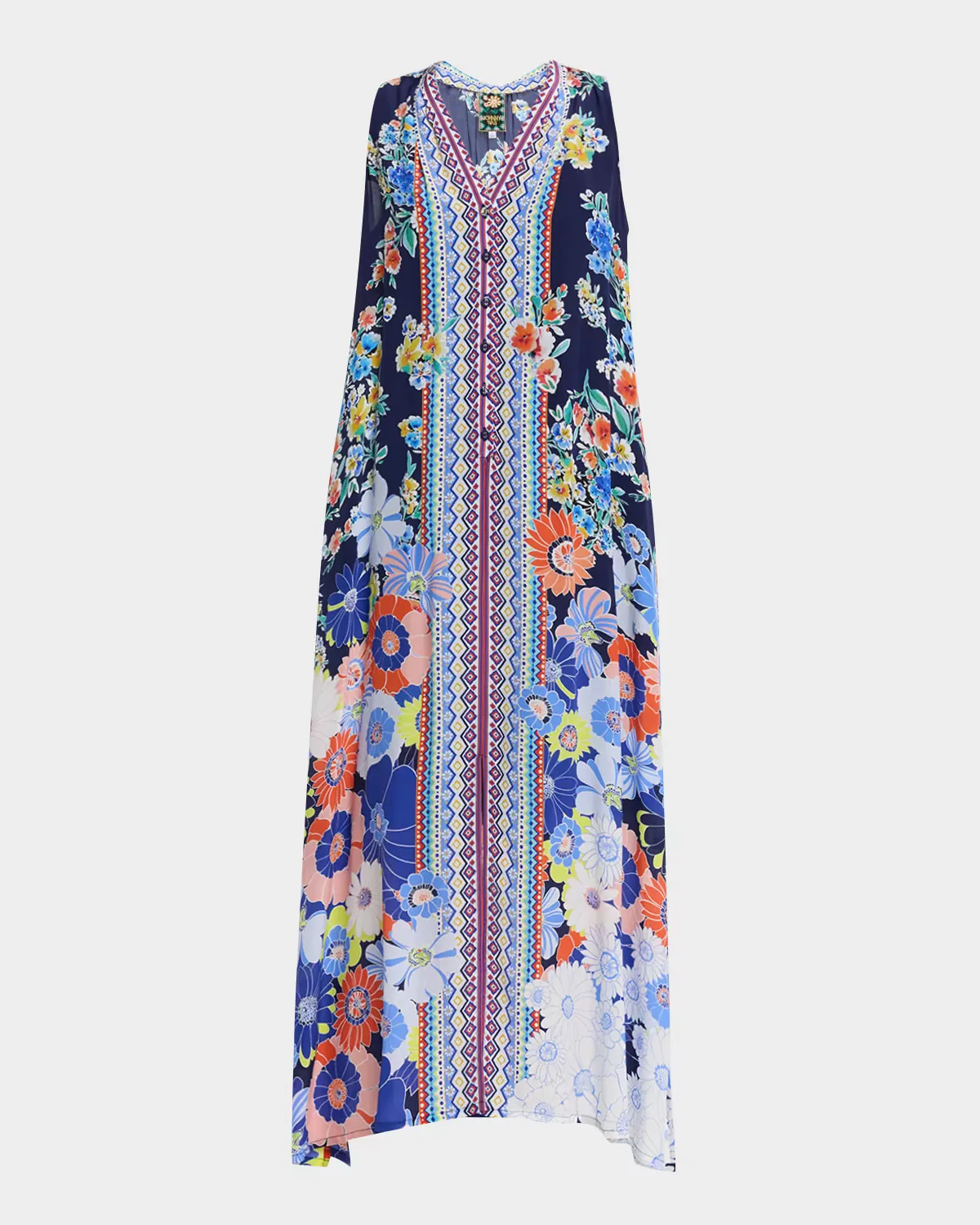 Banksia Floral-Print Silk Maxi Dress