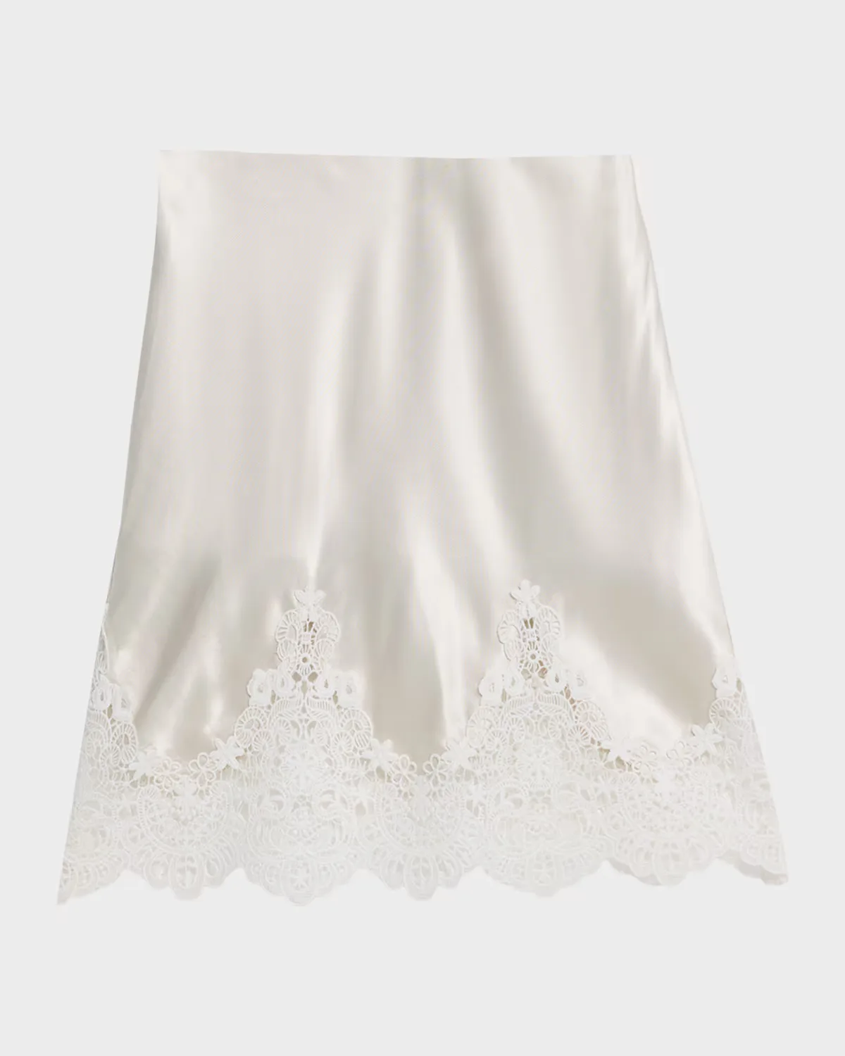 Wisteria Liquid Satin Lace Skirt