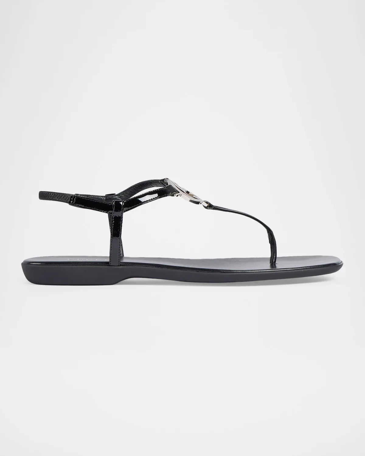 GG Ease Patent Leather Thong Sandals