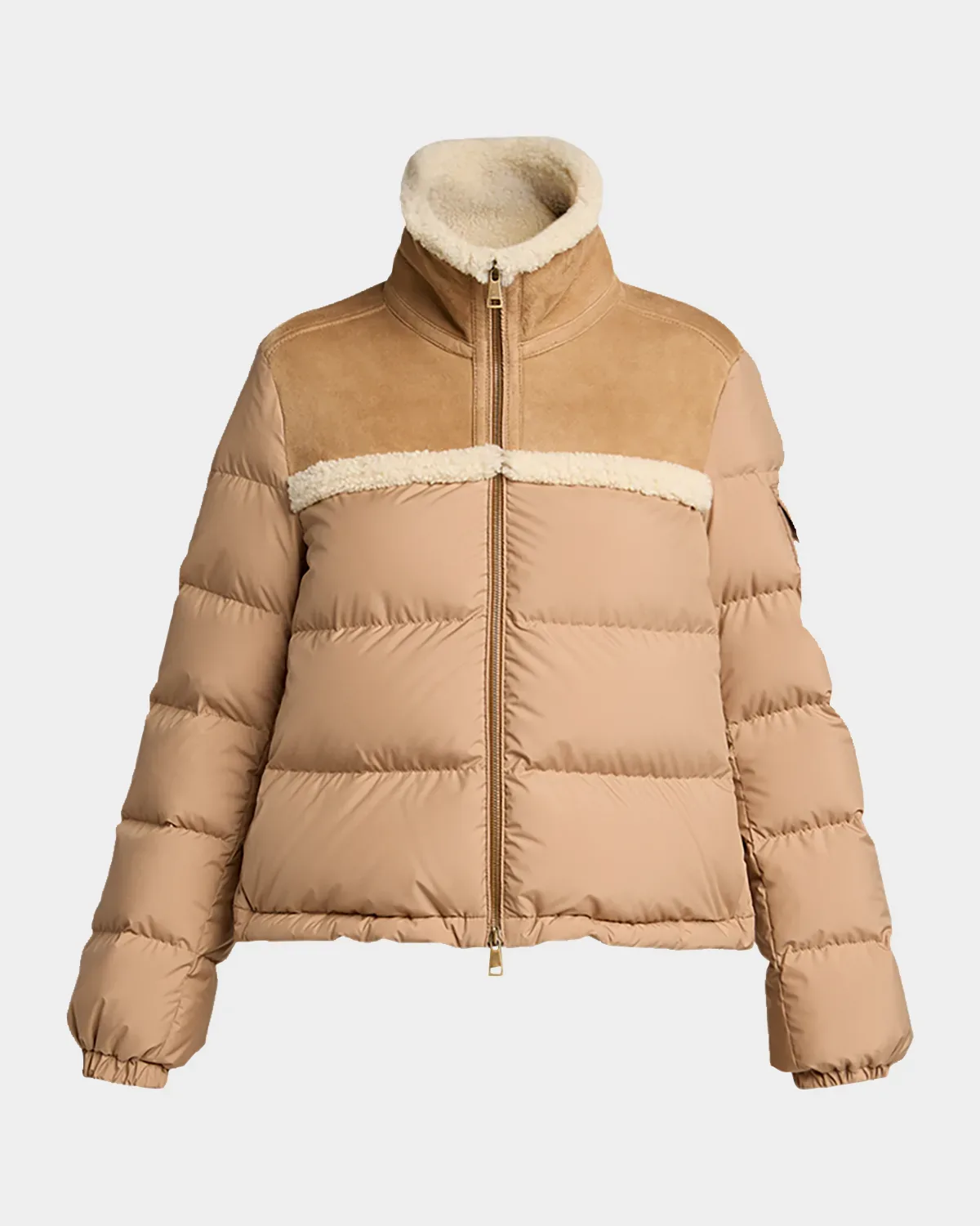 Aurore Puffer Coat with Shearling and Suede