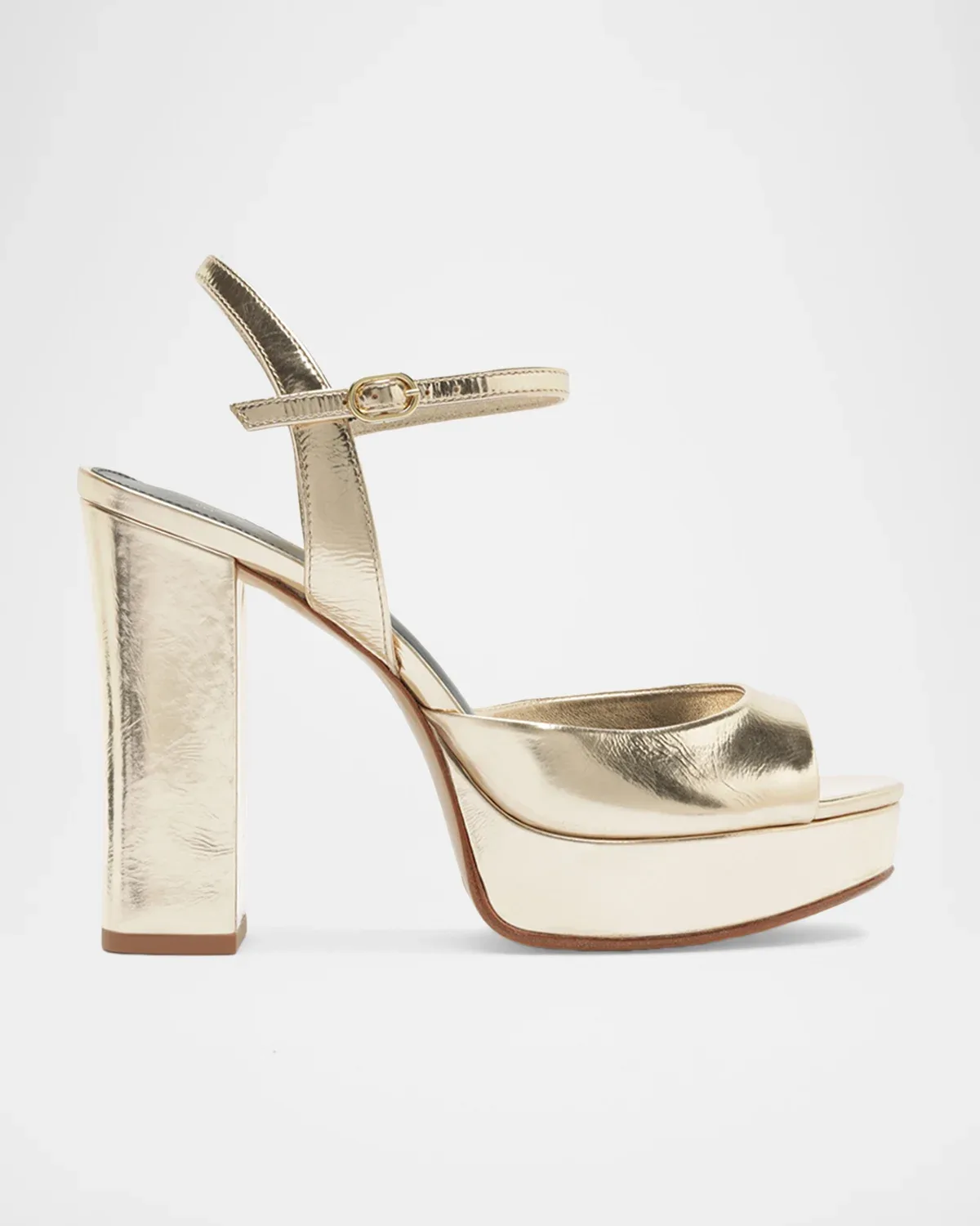 110mm Amy Metallic Platform Sandals