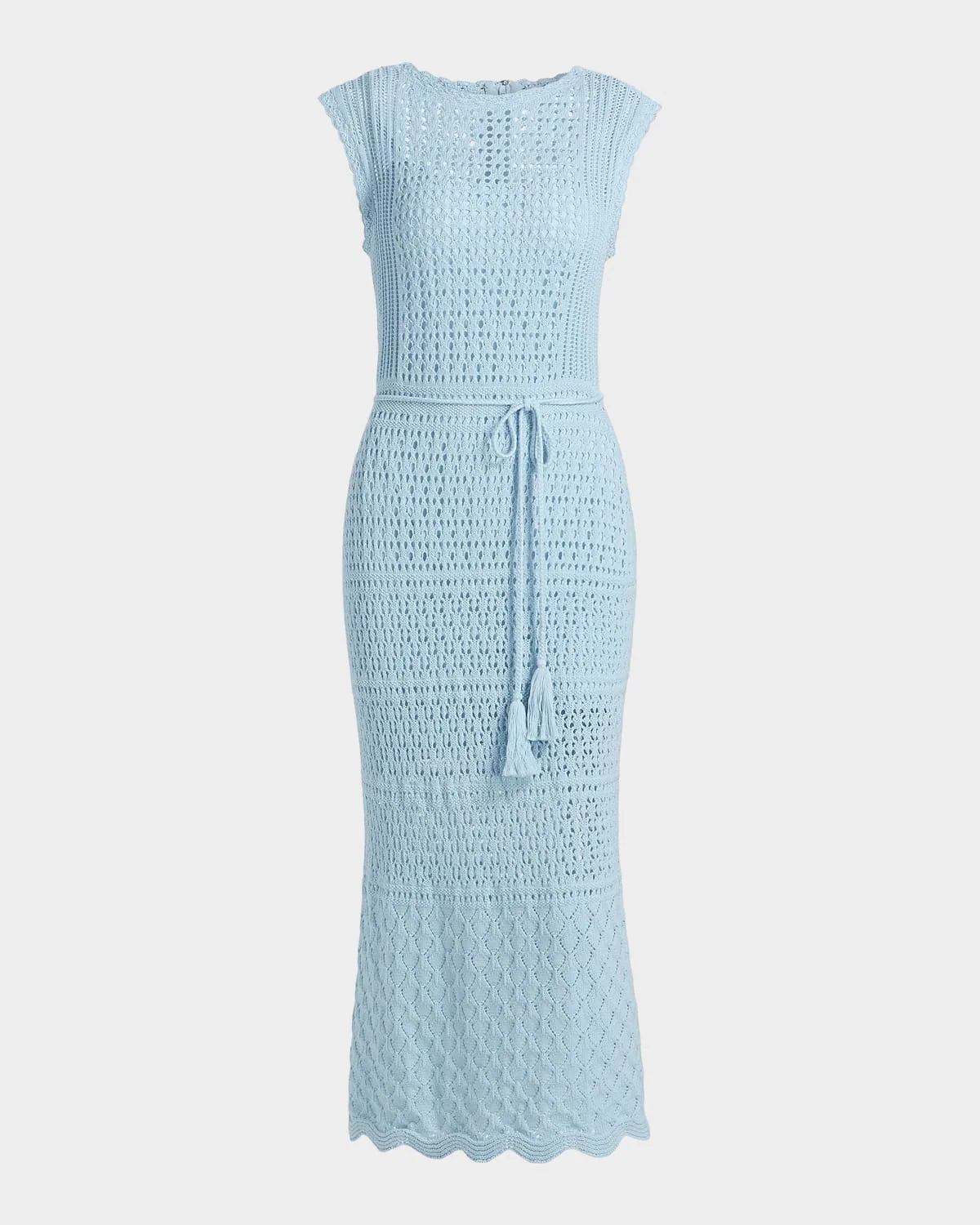 Kai Crochet Cotton Sheath Midi Dress