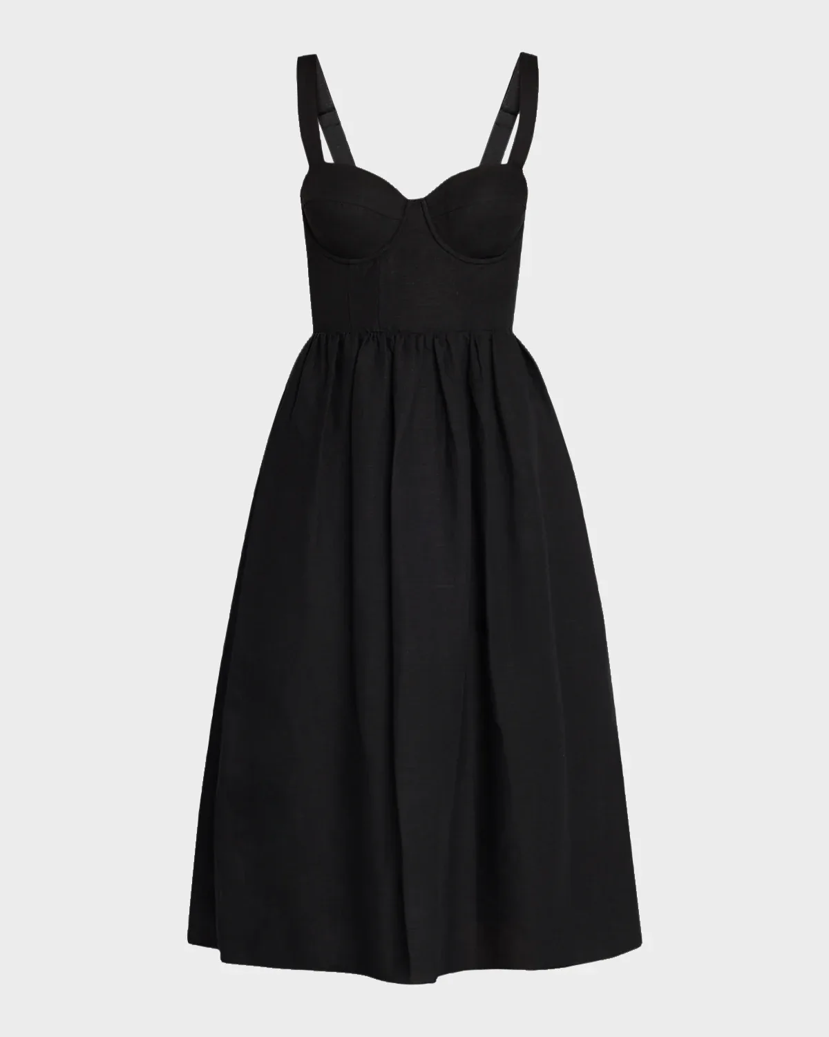 Tiani Bustier Linen-Blend Dress