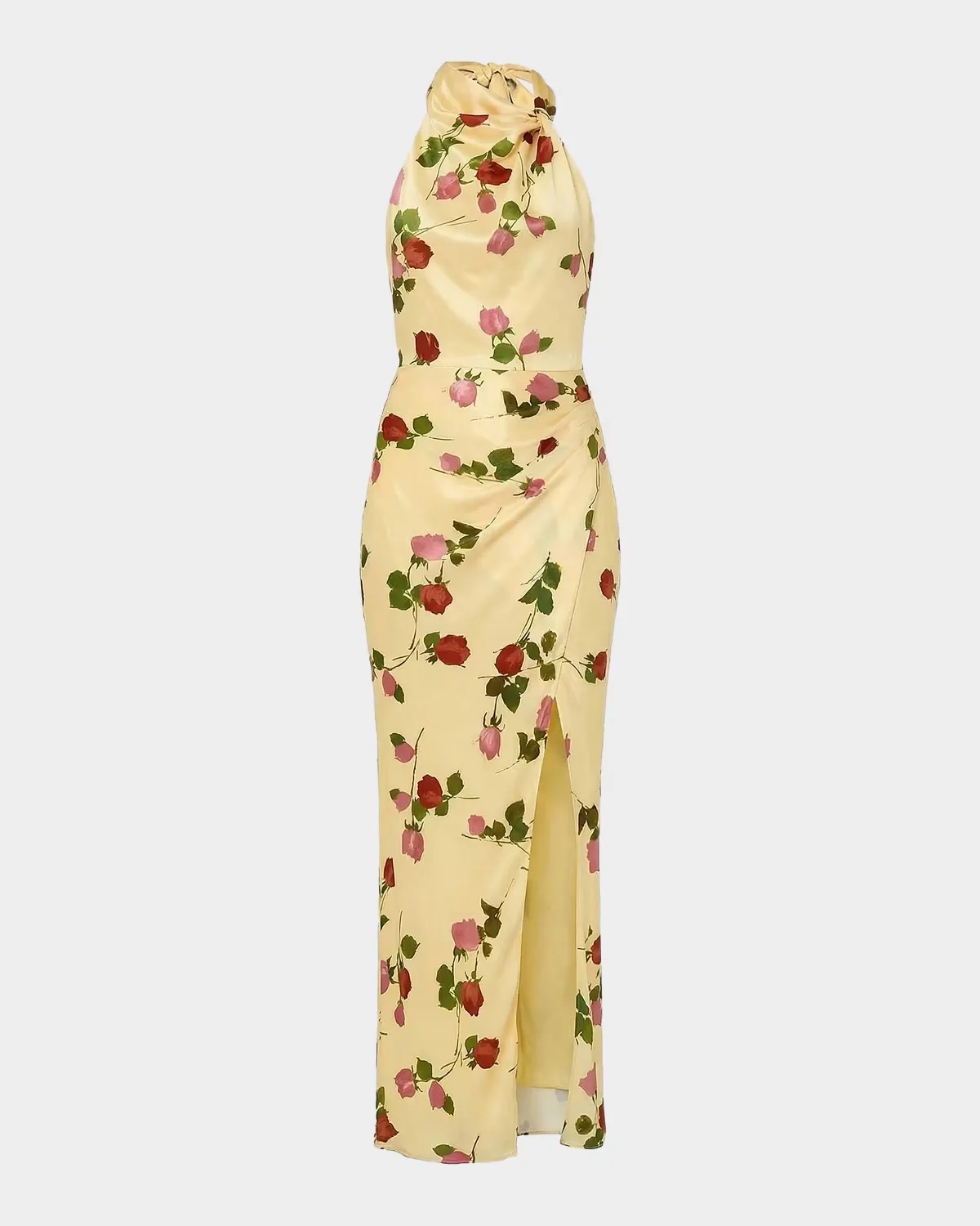 Galilea Halterneck Floral A-Line Gown
