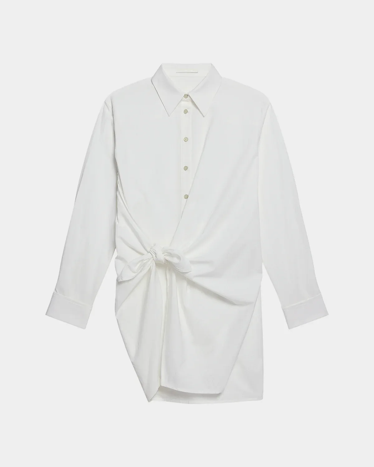 Knotted Cotton Shirtdress