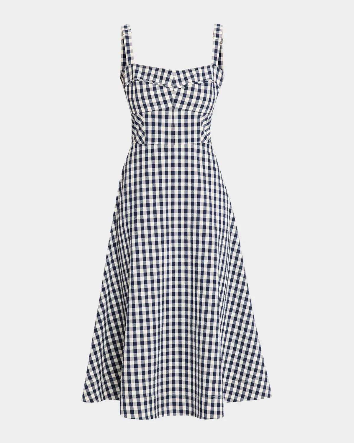 Aila Gingham A-Line Midi Dress