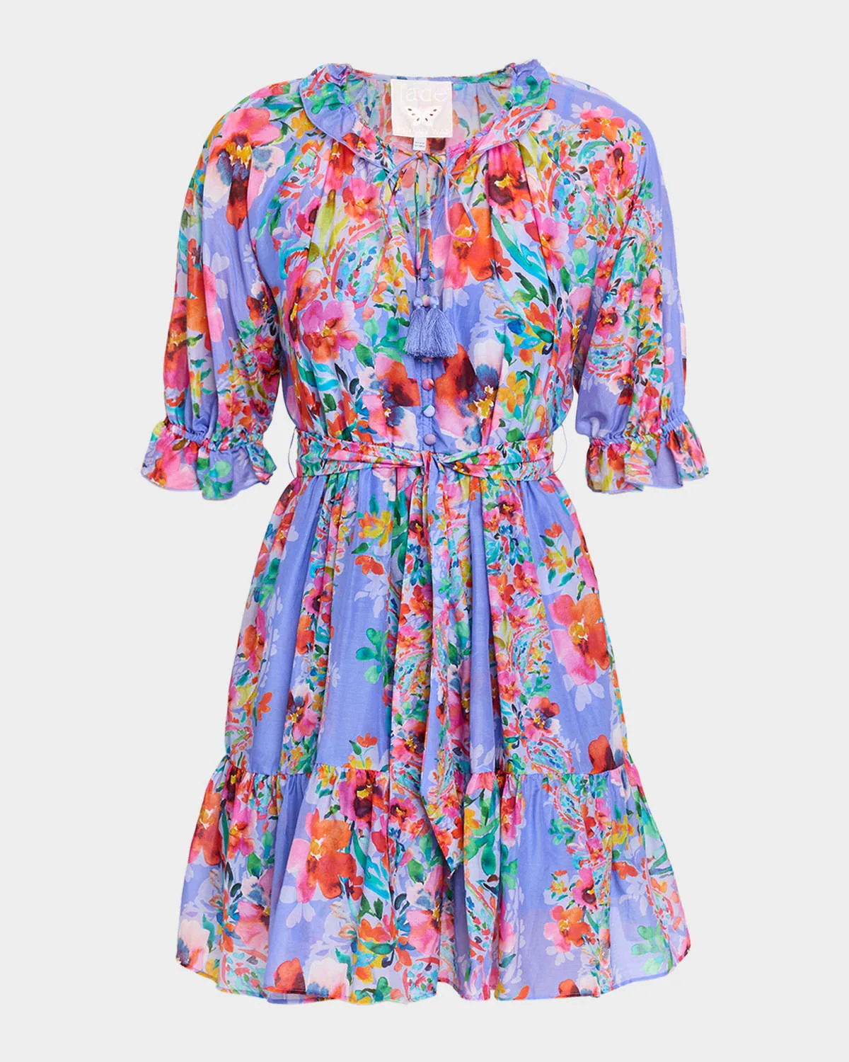 Suzy Floral-Print Ruffle Mini Dress