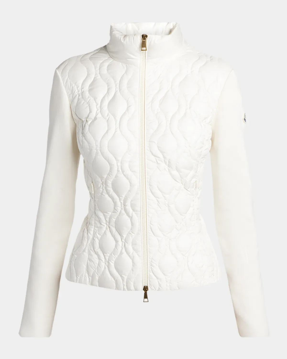 Cotton Padded Zip-Up Cardigan