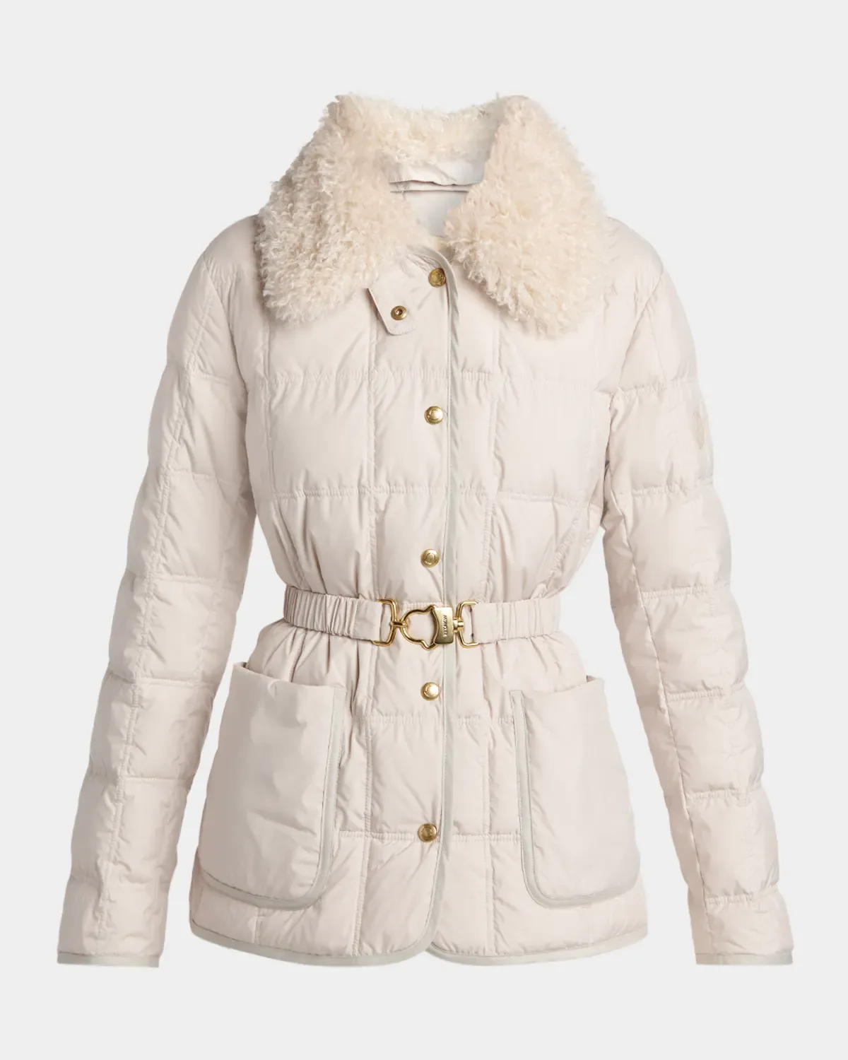 Cygnes Belted Short Down Jacket