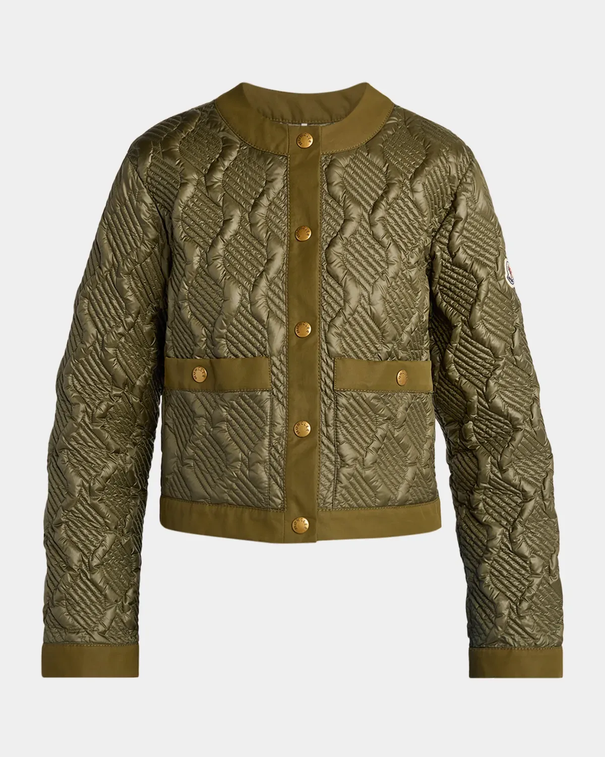Libellule Geometric Quilted Short Down Jacket