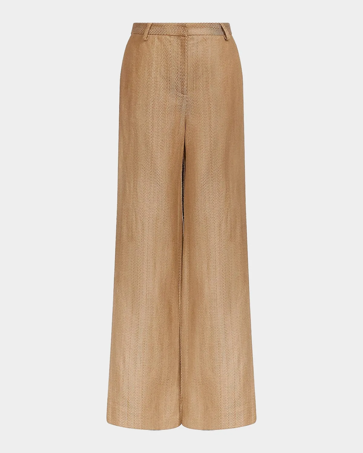 Henry Chevron Linen-Blend Wide-Leg Trousers