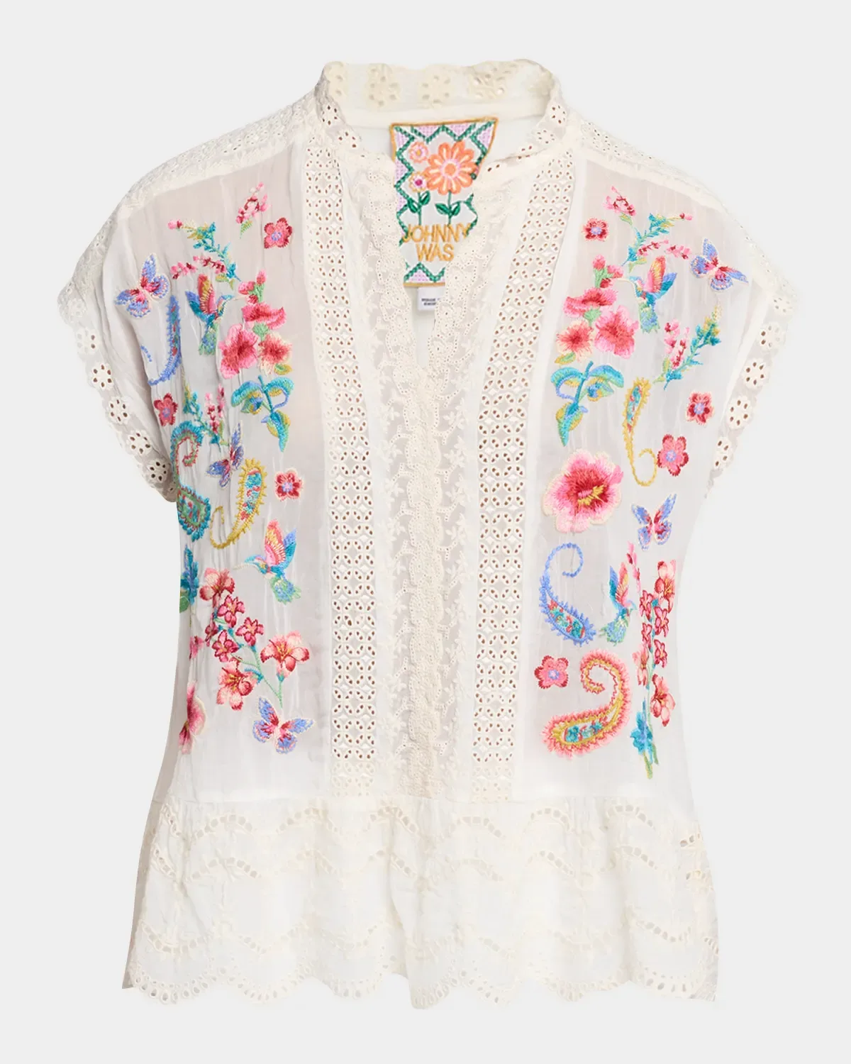 Astrud Embroidered Eyelet Blouse