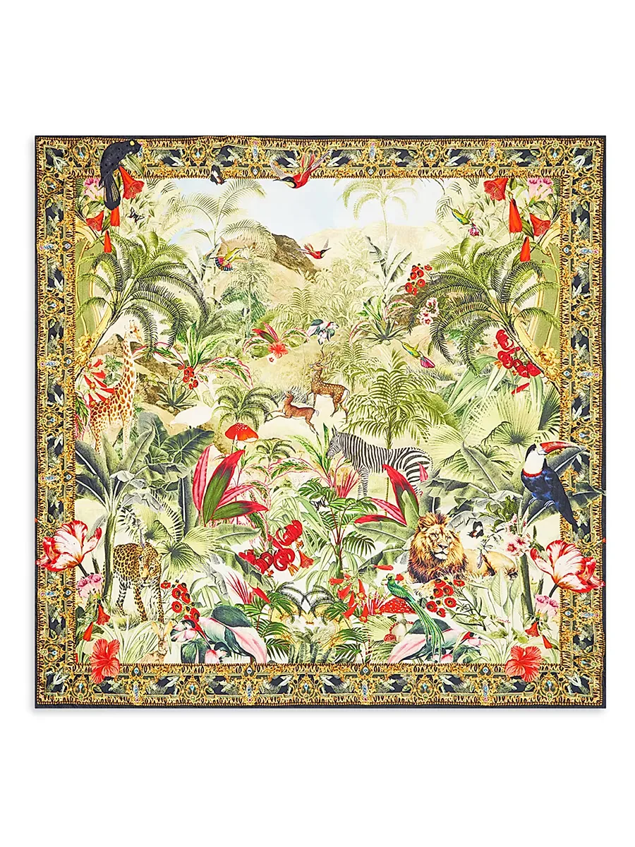 Large Printed Silk Scarf