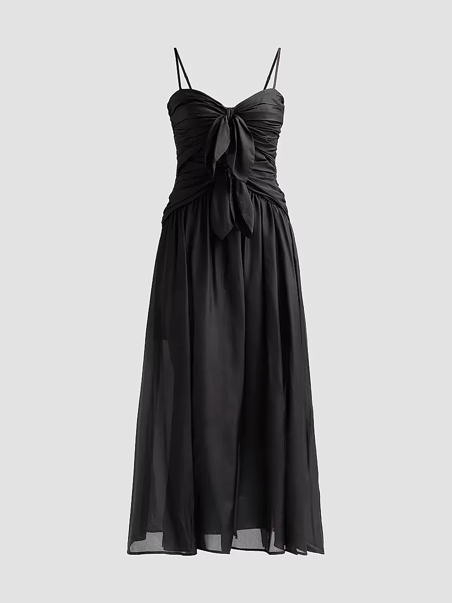 Aster Silk Scarf Midi-Dress