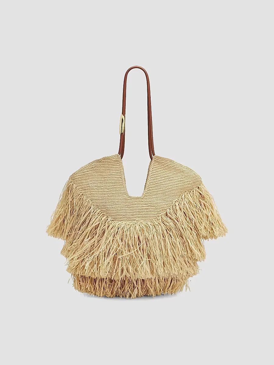Goldentime Medium Fringed Tote Bag